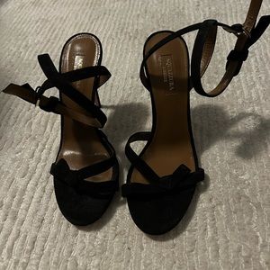Never worn brand new suede Aquazzura sandals